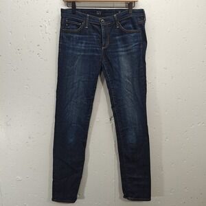 AG Adriano Goldschmied Womens‎ 28R Jeans The Stilt Cigarette Leg Dark Wash Denim
